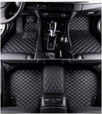 BLACK & BLACK DIAMOND STITCHING LUXURY CAR MATS