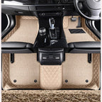 CUSTOMIZED DOUBLE-LAYER BEIGE BASE WITH BEIGE LOOP PILE CAR MATS