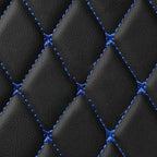 BLACK & BLUE DIAMOND STITCHING LUXURY CAR MATS