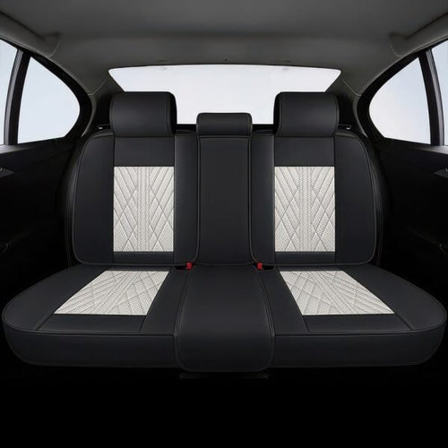 Beige & Black Car Seat Covers