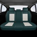 Beige & Green Car Seat Covers