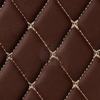 CHOCOLATE BROWN DIAMOND STITCHING LUXURY CAR MATS