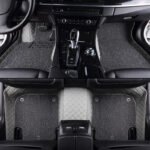 CUSTOMIZED DOUBLE-LAYER LIGHT GREY BASE WITH GREY LOOP PILE CAR MATS