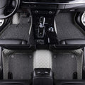 CUSTOMIZED DOUBLE-LAYER LIGHT GREY BASE WITH GREY LOOP PILE CAR MATS