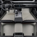 GRAY  DIAMOND STITCHING LUXURY CAR MATS