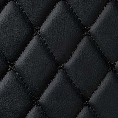 BLACK & BLACK DIAMOND STITCHING LUXURY CAR MATS