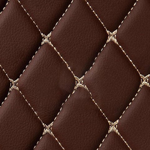 CHOCOLATE BROWN DIAMOND STITCHING LUXURY CAR MATS