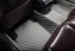 GRAY  DIAMOND STITCHING LUXURY CAR MATS
