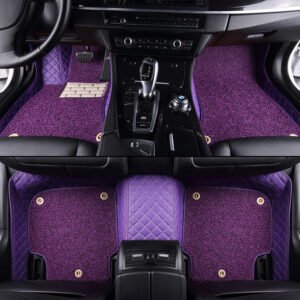 CUSTOMIZED DOUBLE-LAYER PURPLE BASE WITH PURPLE LOOP PILE CAR MATS