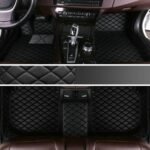 BLACK & BLACK DIAMOND STITCHING LUXURY CAR MATS