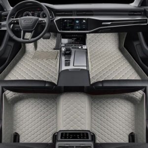 GRAY  DIAMOND STITCHING LUXURY CAR MATS