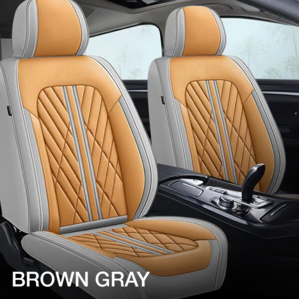 Brown & Gray Car Seat Covers